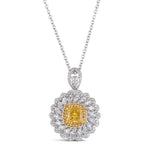 Diana 36 Canary Yellow Diamond White Necklace