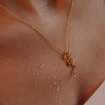 Ocean 14kt Gold Vermeil CZ Flamingo Necklace
