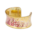 Evocateur Gold Coral 1 in Cuff Bracelet