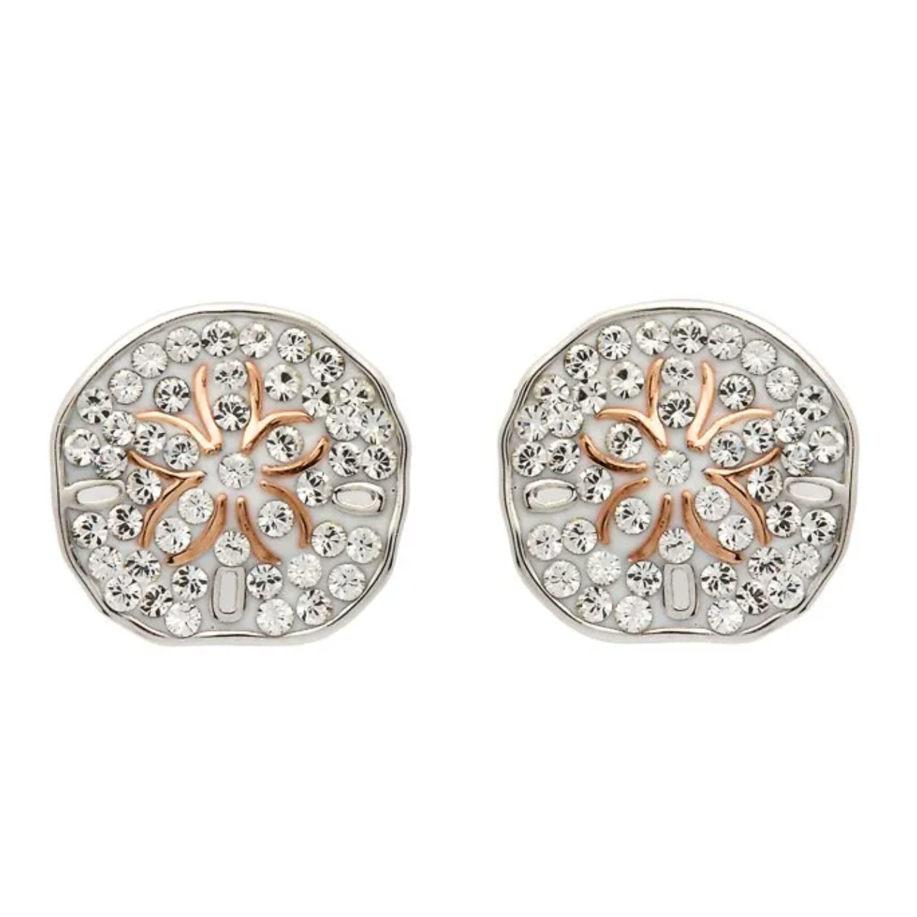 Silver sand 2025 dollar earrings