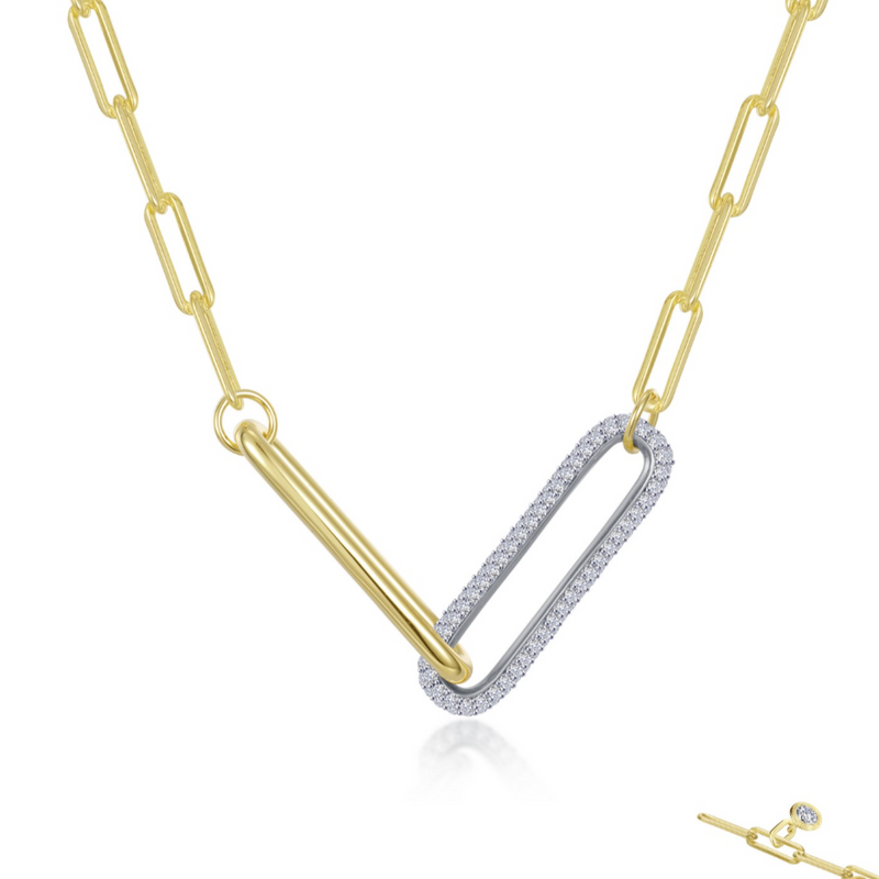 Lafonn 2-Tone Paperclip Necklace