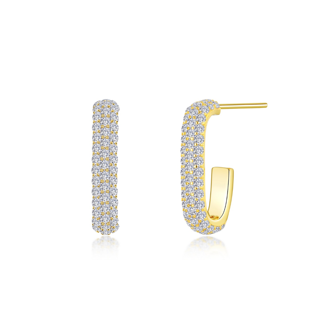 LaFonn Gold Paperclip Hoop Earrings danatyler