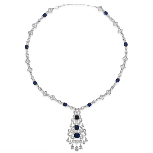 Arabella 17 Necklace - Sapphire Blue