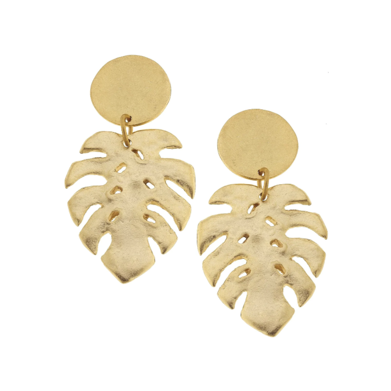 Round Top Leaf Earring