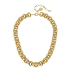 16" Gold Double Link Chain Necklace