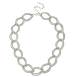 Silver Double Loop Chain Necklace