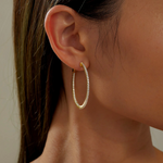 35 mm Gold Hoop Earrings