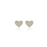 Halo Heart Stud Earrings