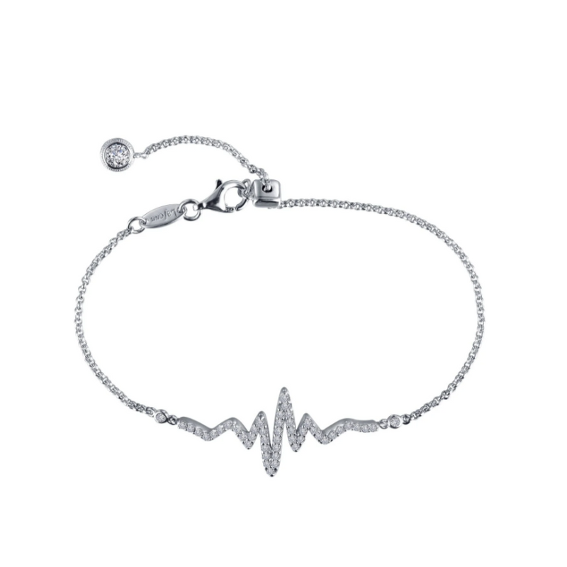 0.91 CTTW Heartbeat Adjustable Bracelet