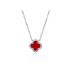 0.49 CTW Halo Necklace - Red Agate