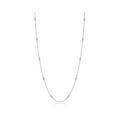 0.6 CTW Silver Adjustable Station Necklace