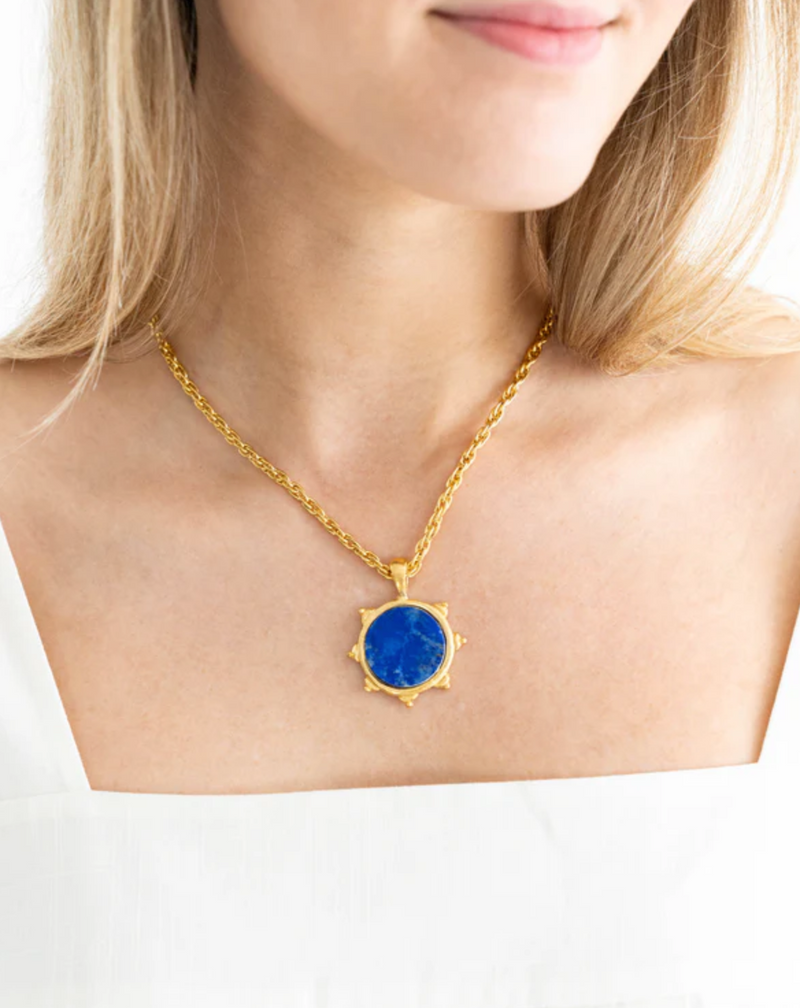 Blue Lapis Florence Stone Necklace