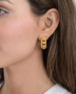Gold Capri Small Hoop Post Earring