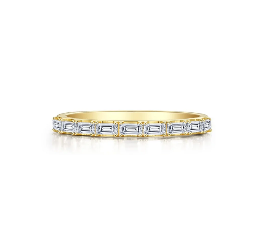 Baguette Half-Eternity Gold Band