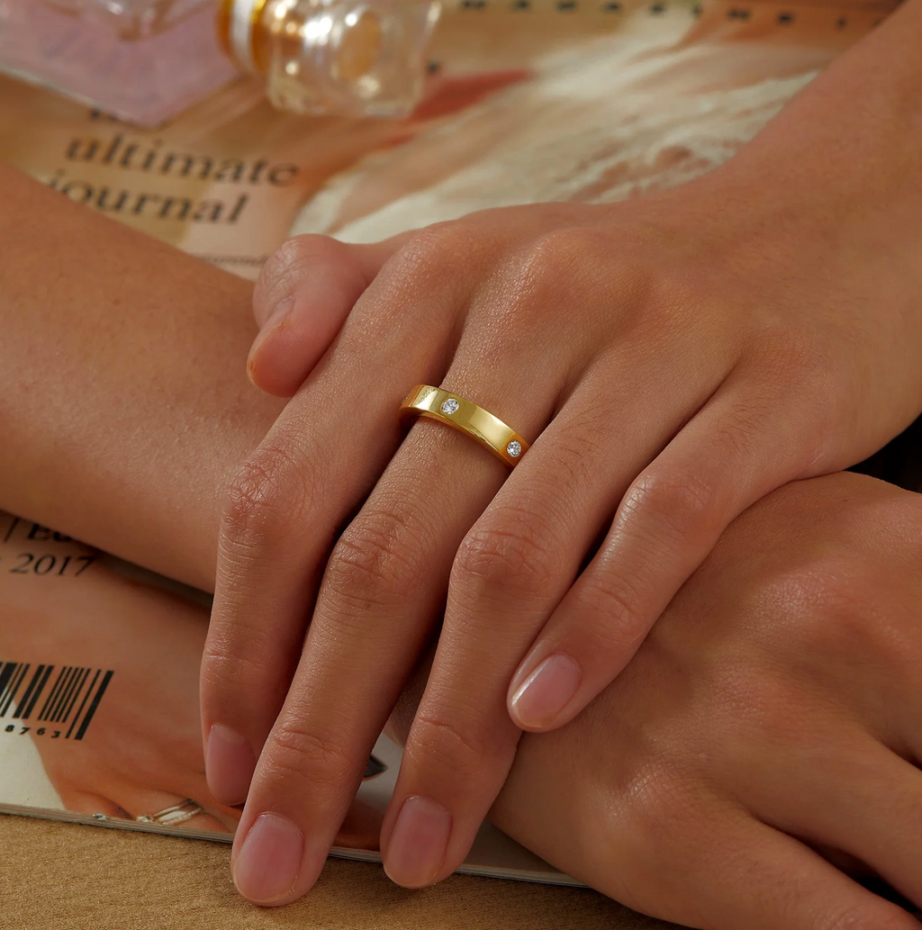 Invisible Set Gold Eternity Band