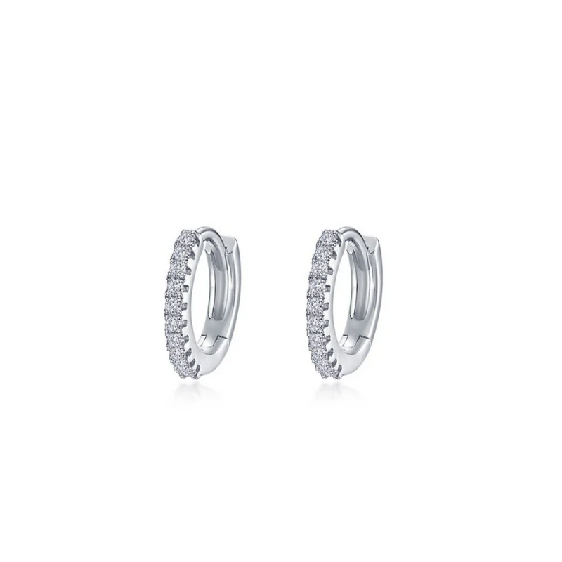 10mm Huggie Silver Hoop Earrings