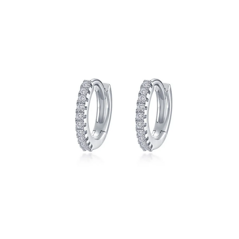 11mm Huggie Silver Hoop Earrings