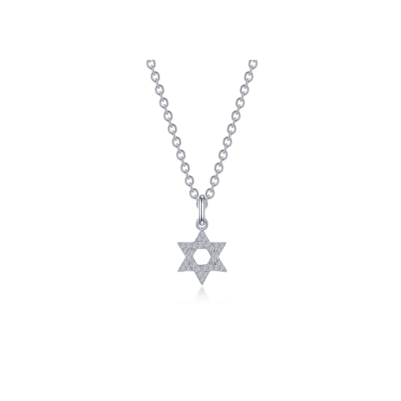 0.55 CTW Star of David Necklace
