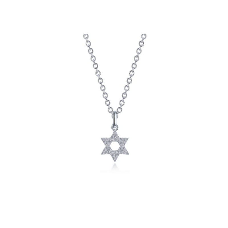 0.55 CTW Star of David Necklace