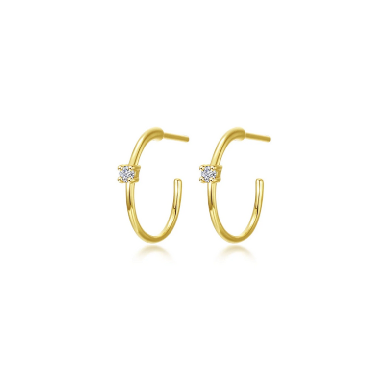 25mm High Polised Hoop Earrings