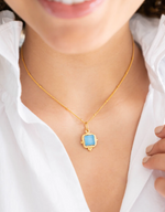 Charlotte Dainty Aqua Necklace