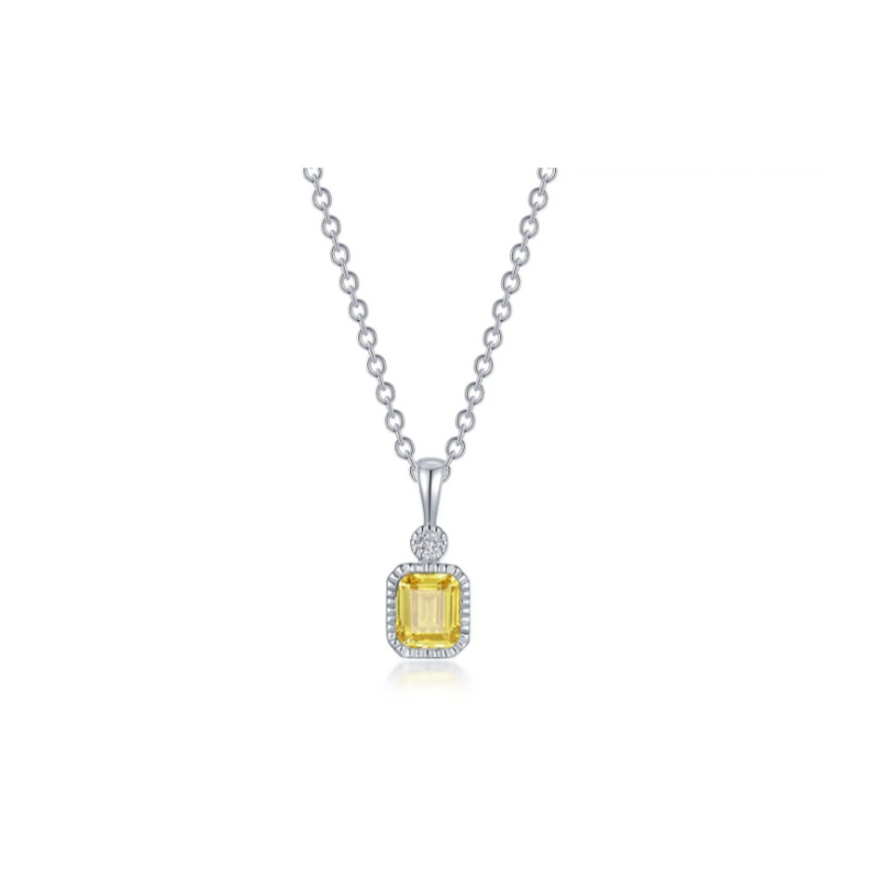 0.91 CTW Canary Drop Necklace