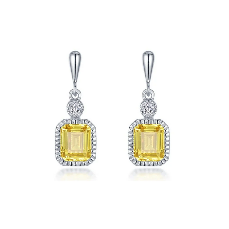 1.82 CTW Canary Drop Earrings