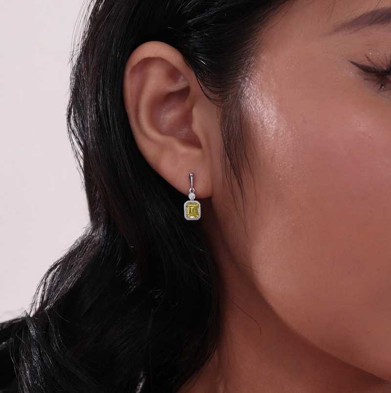 1.82 CTW Canary Drop Earrings