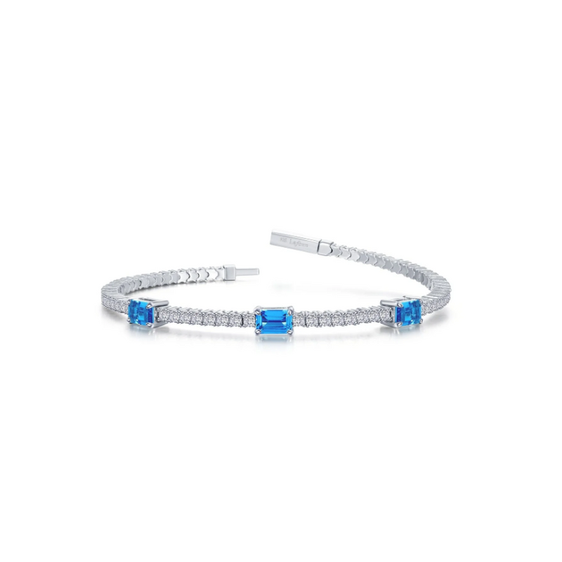 3.90 CTW Station Flexible Tennis Bracelet