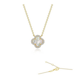 0.49 CTW Mother of Pearl Halo Necklace