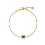 0.51 CTW Emerald Halo Bracelet