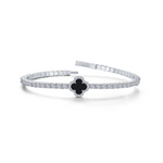 2.40 CTW Black Onyx Flexible Tennis Bracelet