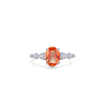 Fancy Peach Fuzz Lab-Grown Sapphire Solitaire Ring