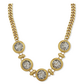 Kristal Multi Dome Cascade Necklace 15in + 2in ext.