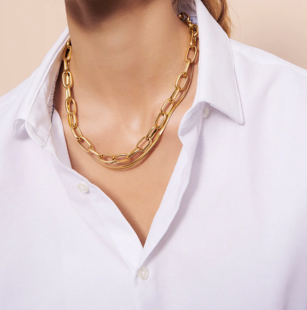 Gold Capri Necklace 19.69"