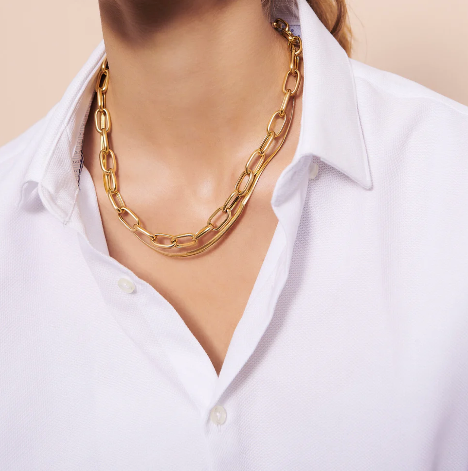Gold Capri Necklace 19.69"
