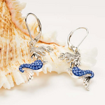 Sterling Silver Sapphire Blue Mermaid Earrings