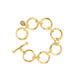 24kt Gold Large Round Chain Bracelet