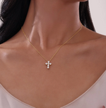 1.02 CTW Cross Pendant Necklace