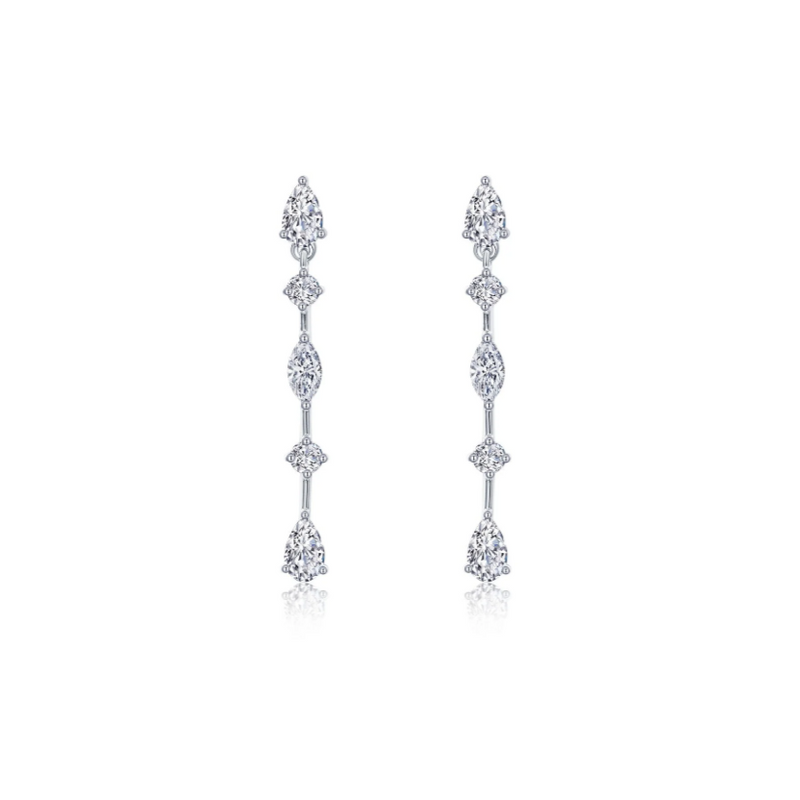 1.7 CTW Exquisite Linear Drop Earrings