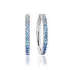 Silver Blue Gradient CZ  Ellaera Grande Earrings