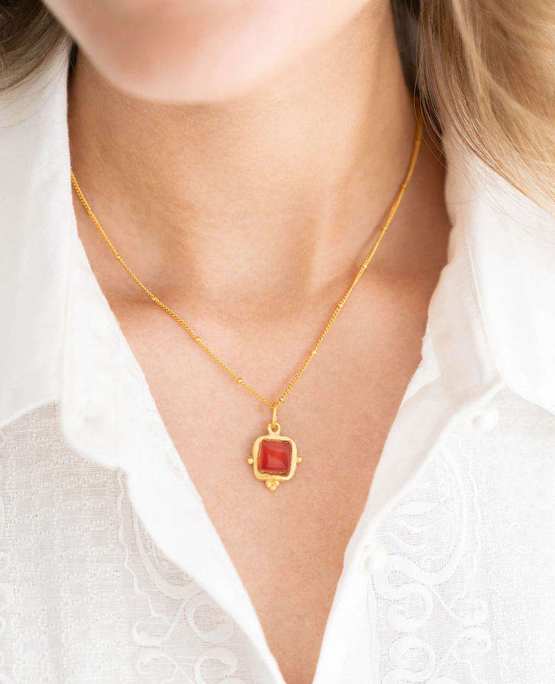 Charlotte Dainty Red Necklace