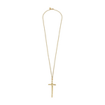 Elongated Long Cross Necklace