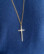 Elongated Long Cross Necklace