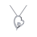 Open Heart Pendant Necklace