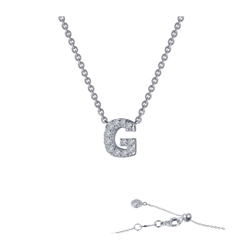 G Initial Silver Necklace