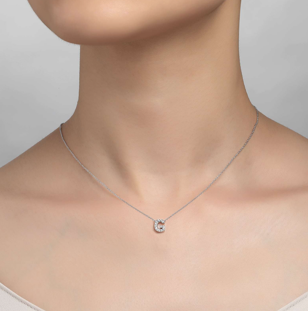 G Initial Silver Necklace