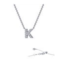 K Initial Silver Necklace