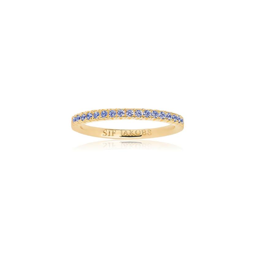 Gold Blue Gradient CZ Ellera Ring