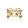 Gold CZ Capri Tre Ring